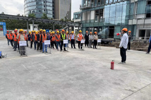 以“演”促練 以“練”筑防 城投公司奉發(fā)鳴谷項目開展消防演練活動